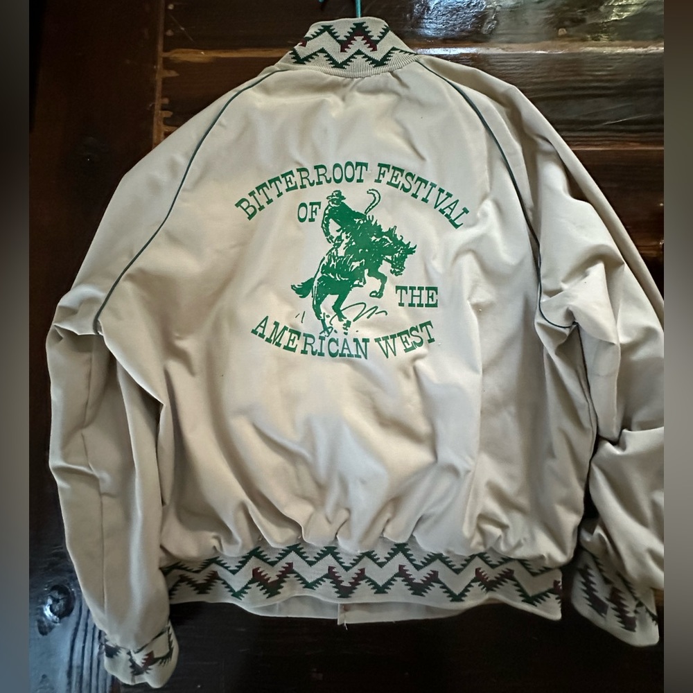 Cowboy Southwestern Vintage Bomber Jacket - West Ark USA Made